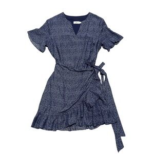 Vineyard Vines Painted Shells Silk Blend Pullover Wrap Knee Length‎ Dress Size 8